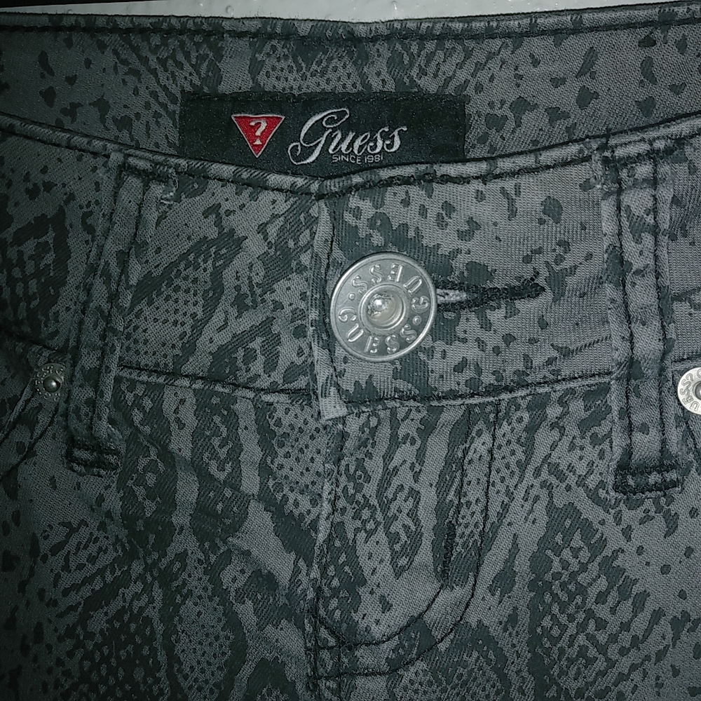 Guess 27x29 Snake Reptile Pattern Gray Cotton Ski… - image 8